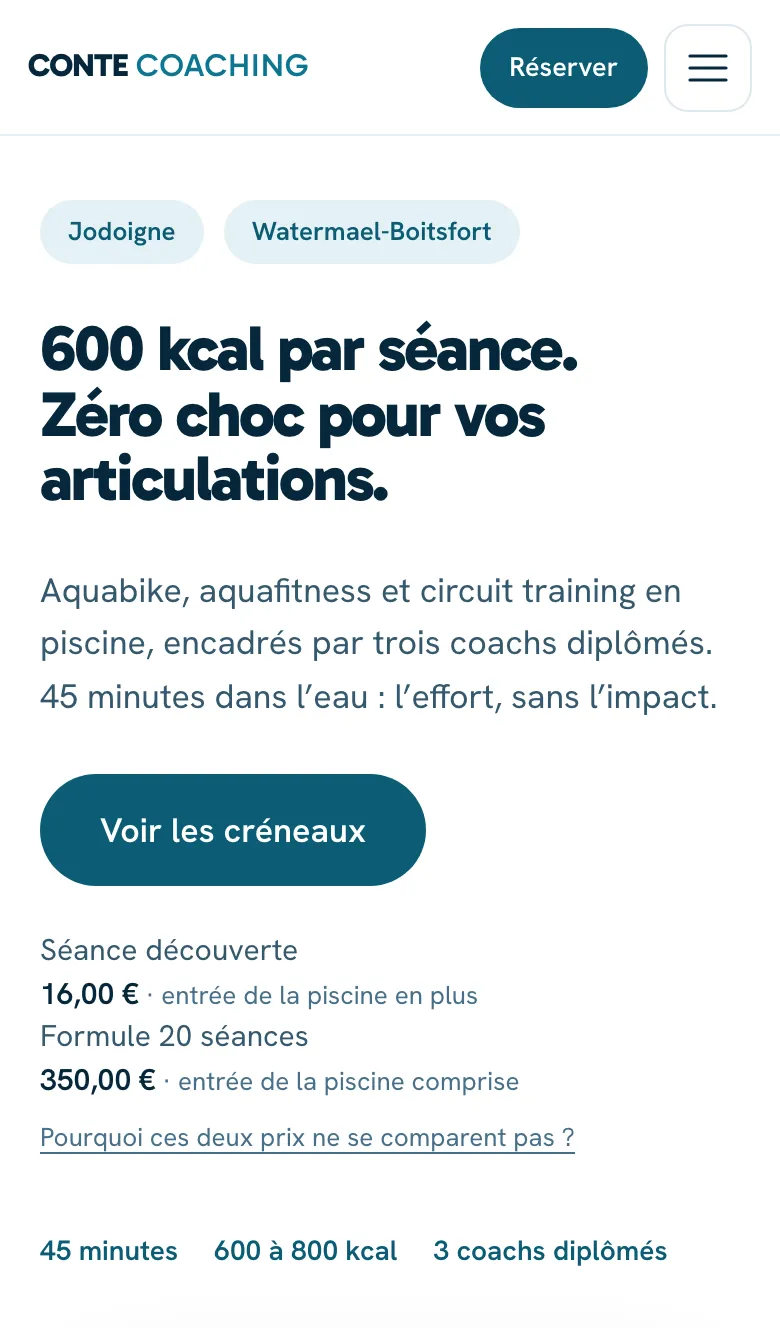 contecoaching.be sur téléphone