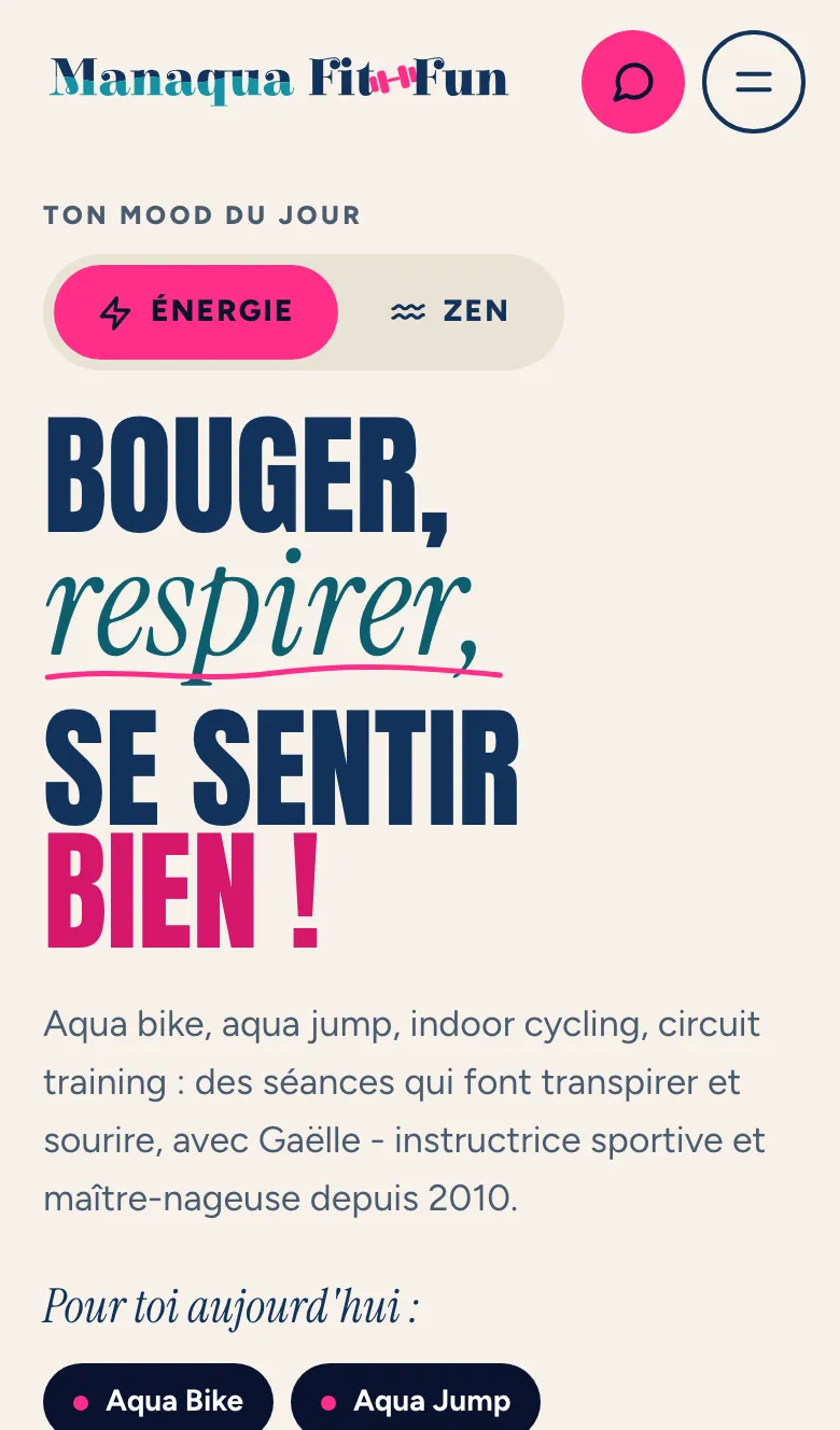 manaqua.be sur téléphone